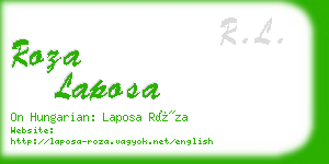 roza laposa business card